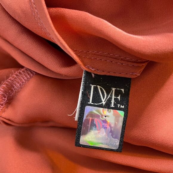 Diane Von Furstenberg Handy Brick Silk Cocktail Dress 6 - Picture 9 of 9